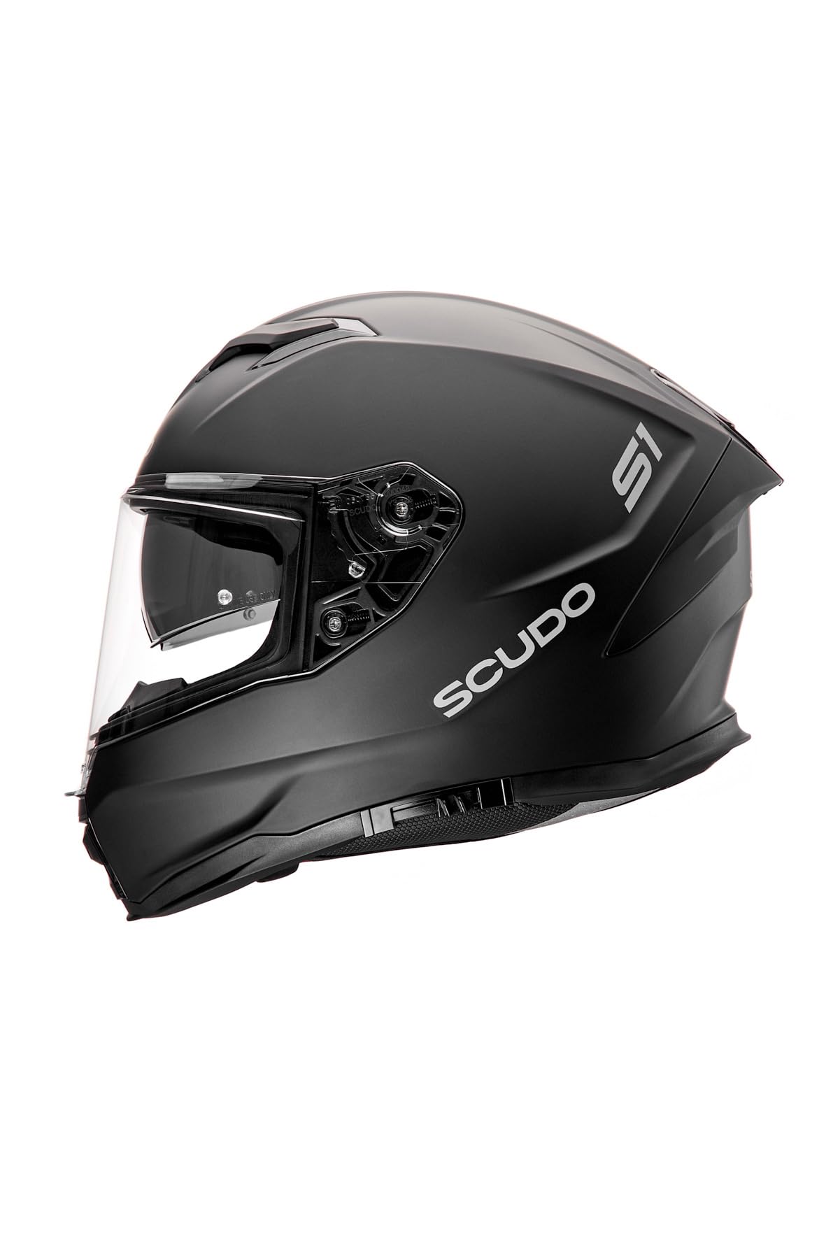 SCUDO S1 Full Face Kapalı Güneş Vizörlü Motosiklet Kaskı Ece 22.06 Sertifikalı Mat Siyah 2XL
