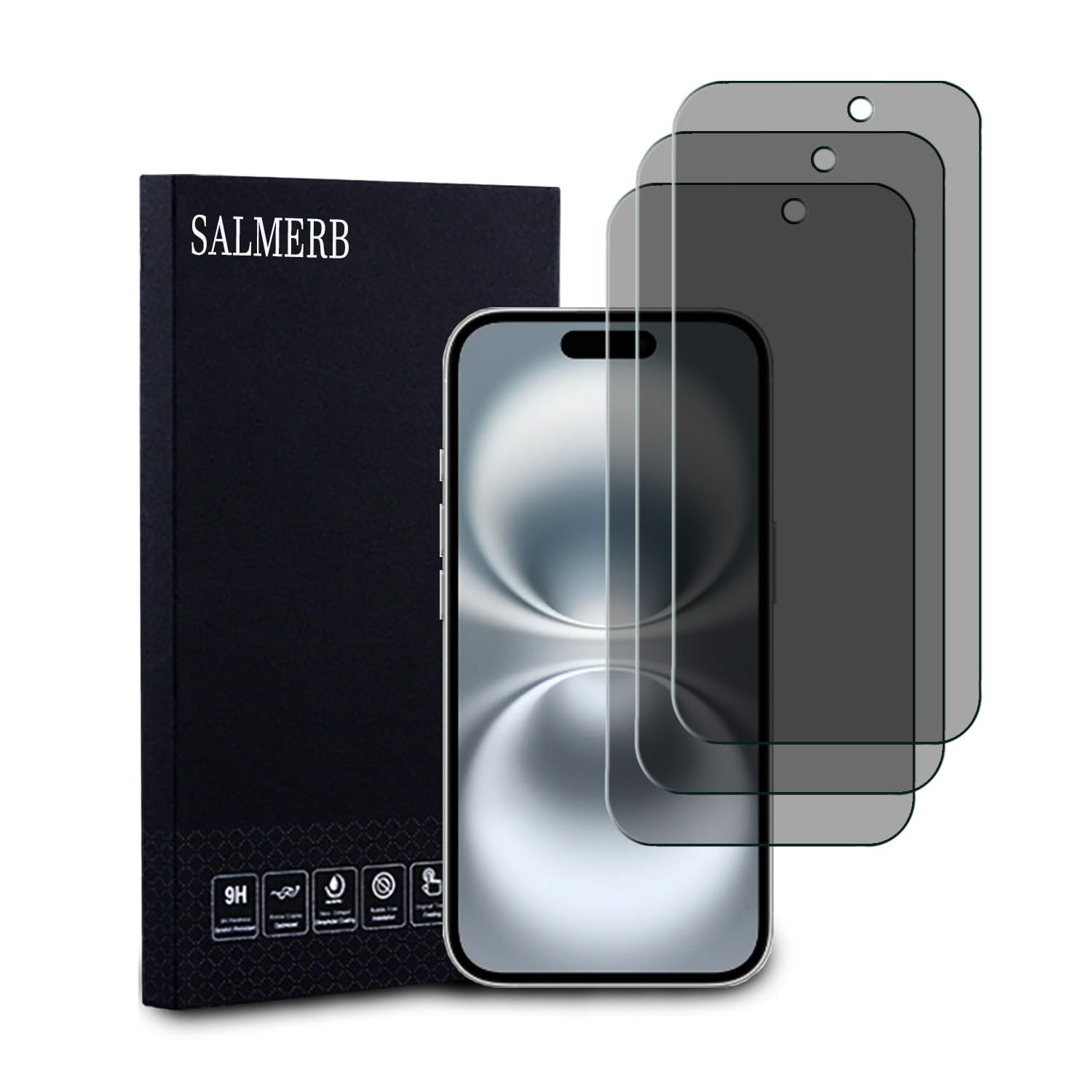 3 Pack Privacy Screen Protector compatible with for Phone 17, Anti Spy, Anti Scratch, Fingerprint Glass Screen Protectors Zero Bubbles Ultra-clear 99.99%