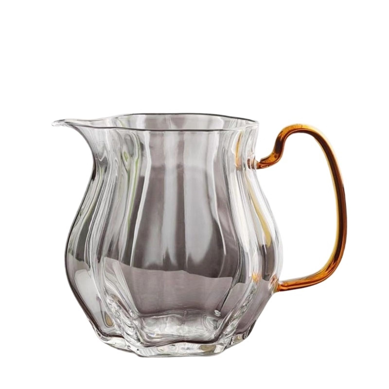 Jarra De Leche 2 uds taza de café Latte Art, juego de té, accesorio, jarra de té, jarra pequeña, tazas de espuma de leche y café Latte Art, transparente creativo(Yellow Handle)