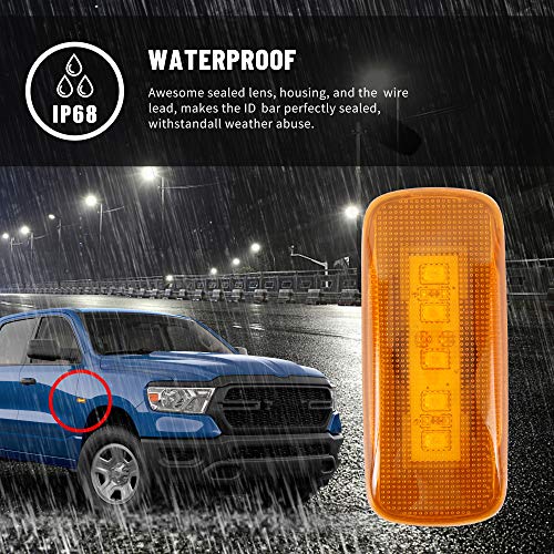 image for BASIKER Rear Bed Side Marker LED Fender Lights for 2003-2009 Dodge and