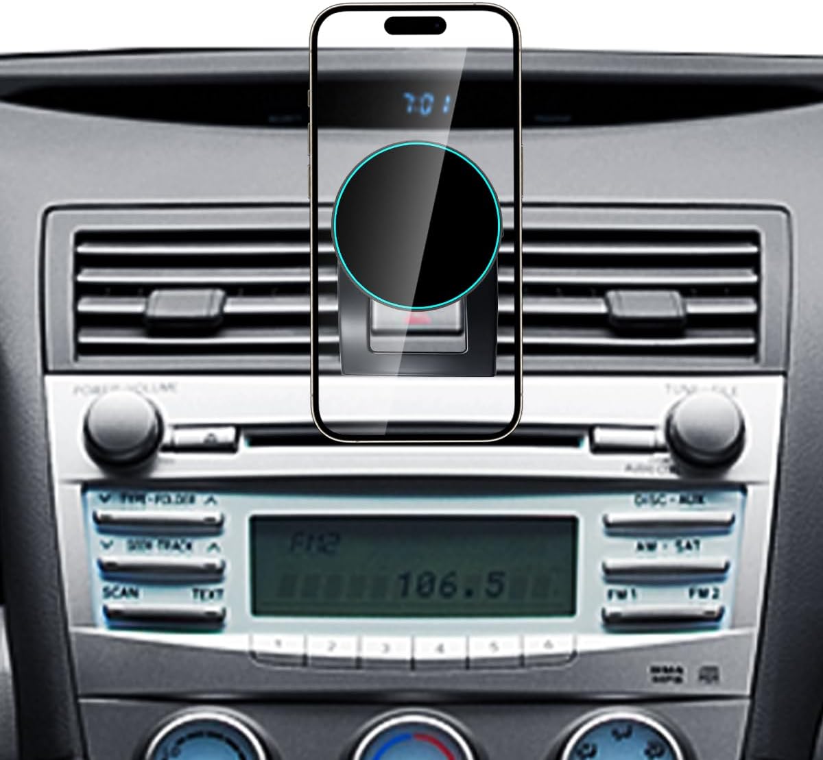 SKYLOTEC Phone Holder for Toyota Camry 2007 2008 2009 2010 2011 Accessories Car Magnetic Phone Mount Compatible with MagSafe, Strong Magnets Fast Wireless Charger Cell Phone Base