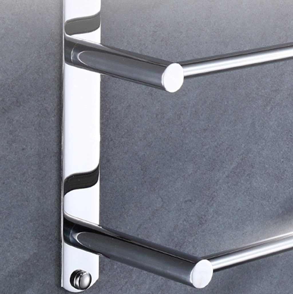 タオルレール 壁掛けバスタオルラック 浴室用シングルタオルレール 壁掛けステンレススチールタオルレールラック キッチンタオルバーロッ ☆タオル掛け  タオルバー ステンレススチール タオルレール 壁取り付け 浴室用 Amazon.co.jp: タオルバー、ハンドタオルホルダー ... ステンレススチールバスルームの壁に取り付けられたタオルラック3層タオルラックモダンSUS 304ステンレススチールキッチン80cm（