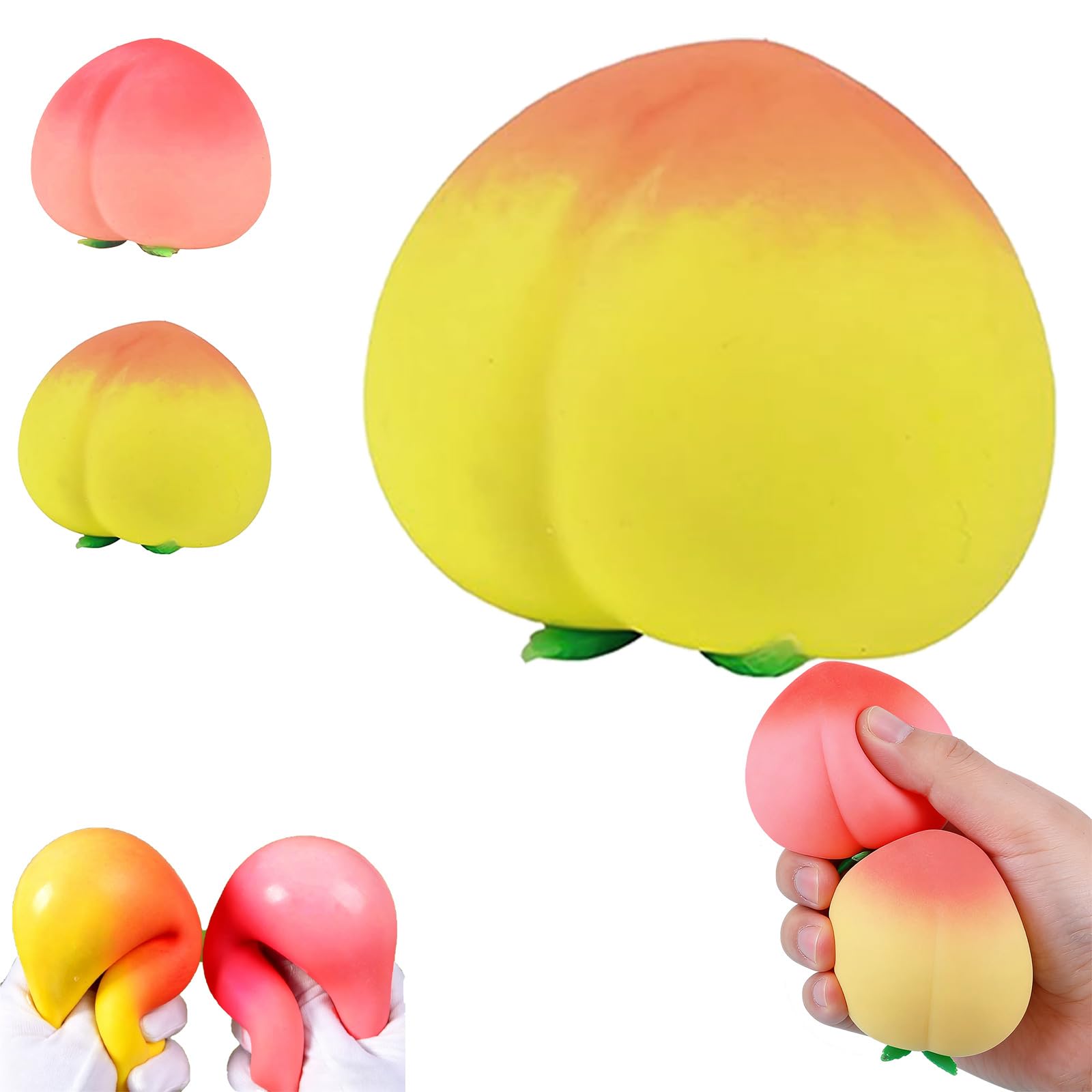 Cheese Squishy, Squishy Cheese Sugar Cube SquishySensory Toy, Big Brain CheeseStress Ball Realistic Design, Anxiety Relief Fidget Toy Sensory Toys For Adults & Kids (Yellow, 1PC) — image 1
