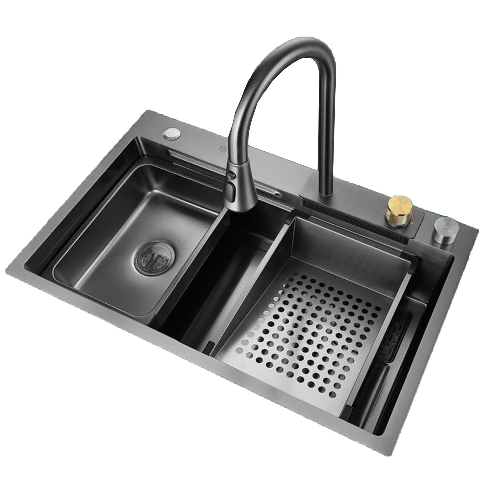 Évier cuisine 1 bac multifonctionnel pour partager de bons repas