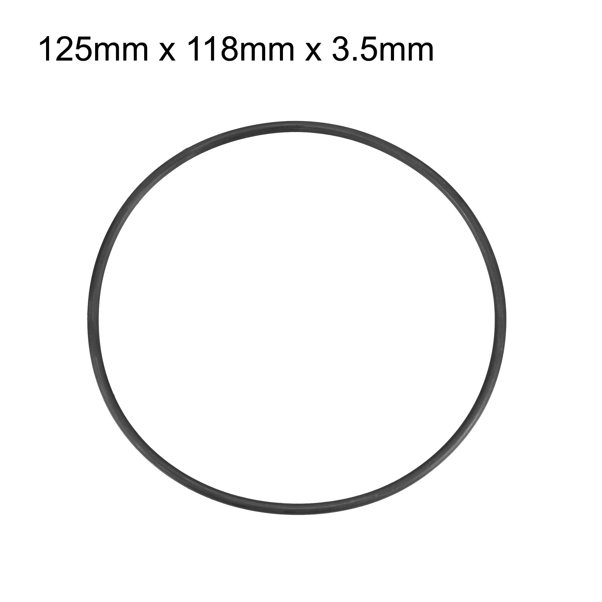 uxcell Nitrile Rubber O-Rings 125mm OD 118mm ID 3.5mm Width, Metric Sealing Gasket, Pack of 1
