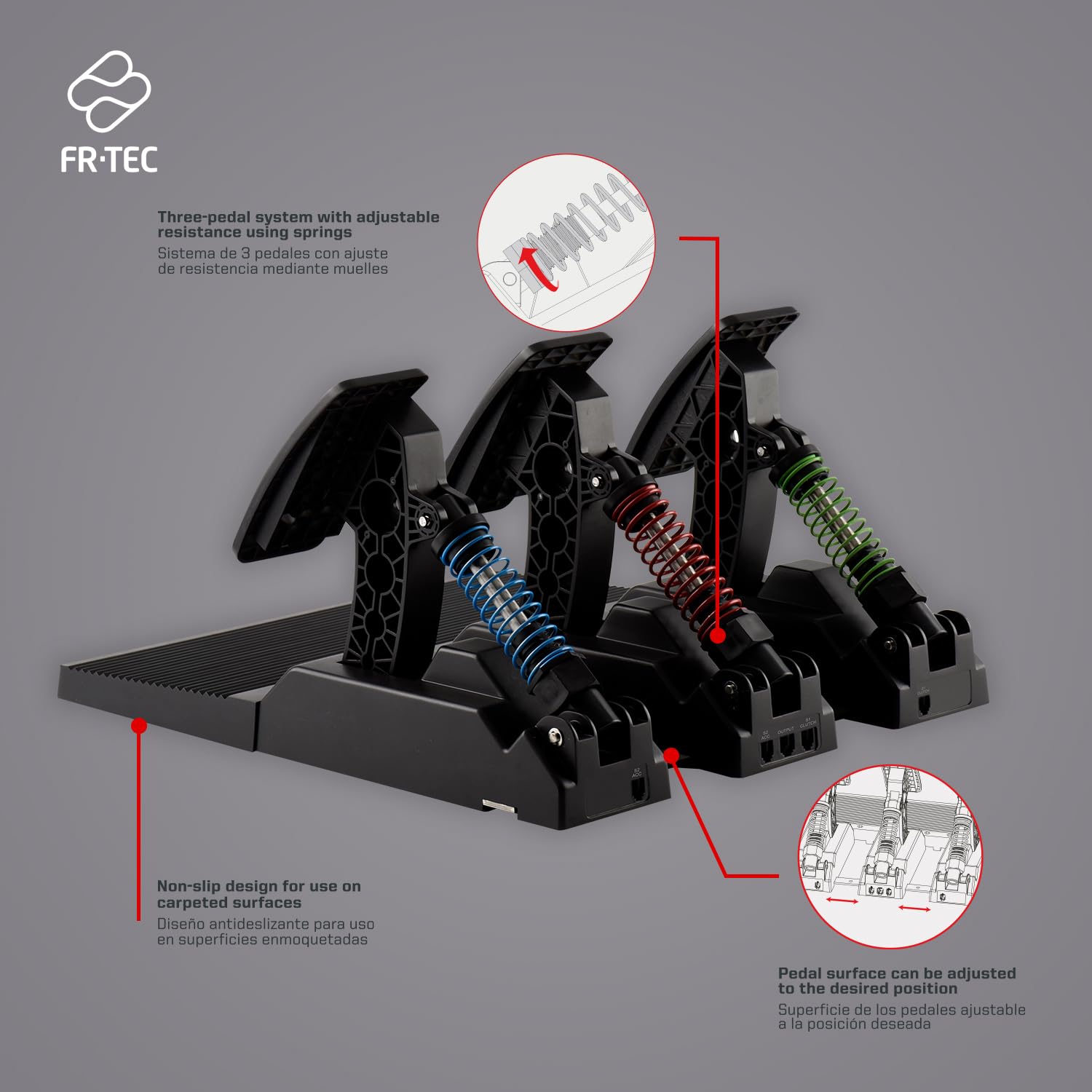 FRTEC - Volante da Corsa Gaming GRAND CHELEM MKII - Pedali Regolabili, Cambio ad H e Sequenziale - Zero Latenza e Zona Morta - Compatibile con PC, PS4, Xbox Series X/S, Xbox One.