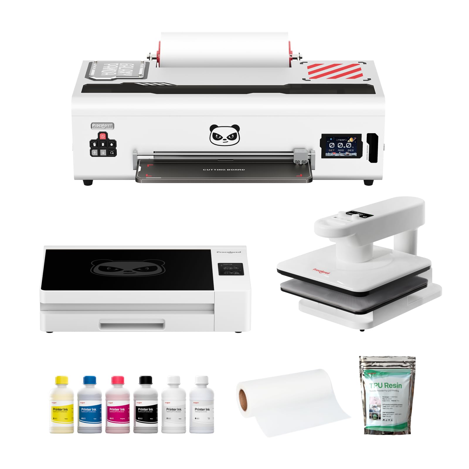 Procolored K13 Lite DTF Printer Bundle with Smokeless DTF Oven &amp; Heat Press, 13" A3 Apparel Printer System, LiteHead Technology, White Ink Circulation, Auto Cleaning &amp; Complete Transfer Setup