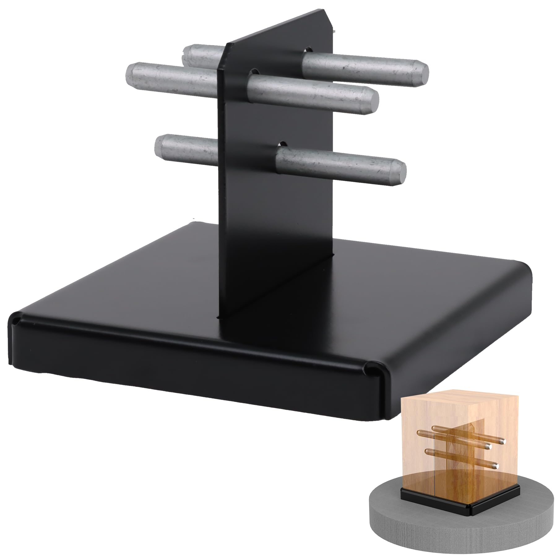 Galvanized 8x8 Concealed Post Base 2-per Box