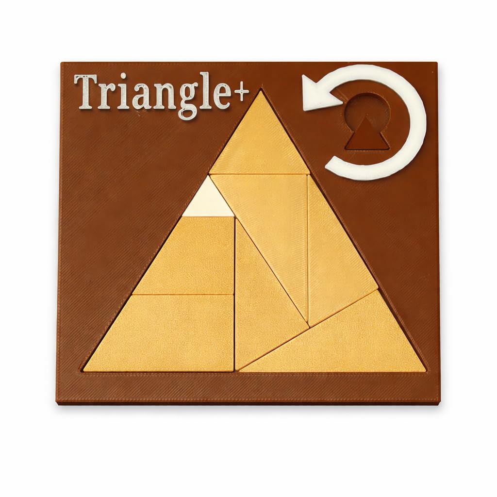 Triangle+ Wooden Brain Teaser Puzzle | Rotating Triangle Shape Game | IQ Logic & Spatial Reasoning Toy for Kids & Adults | Educational Montessori Puzzle-image-19