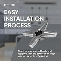 Vista 5 de Accesorios universales para moler carne a mano - SIze #5 - Cuchillas de acero para amoladora eléctrica - Cuchillo de repuesto para corte