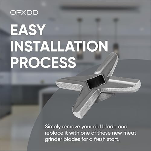 Miniatura 5 de Accesorios universales para moler carne a mano - SIze #5 - Cuchillas de acero para amoladora eléctrica - Cuchillo de repuesto para corte