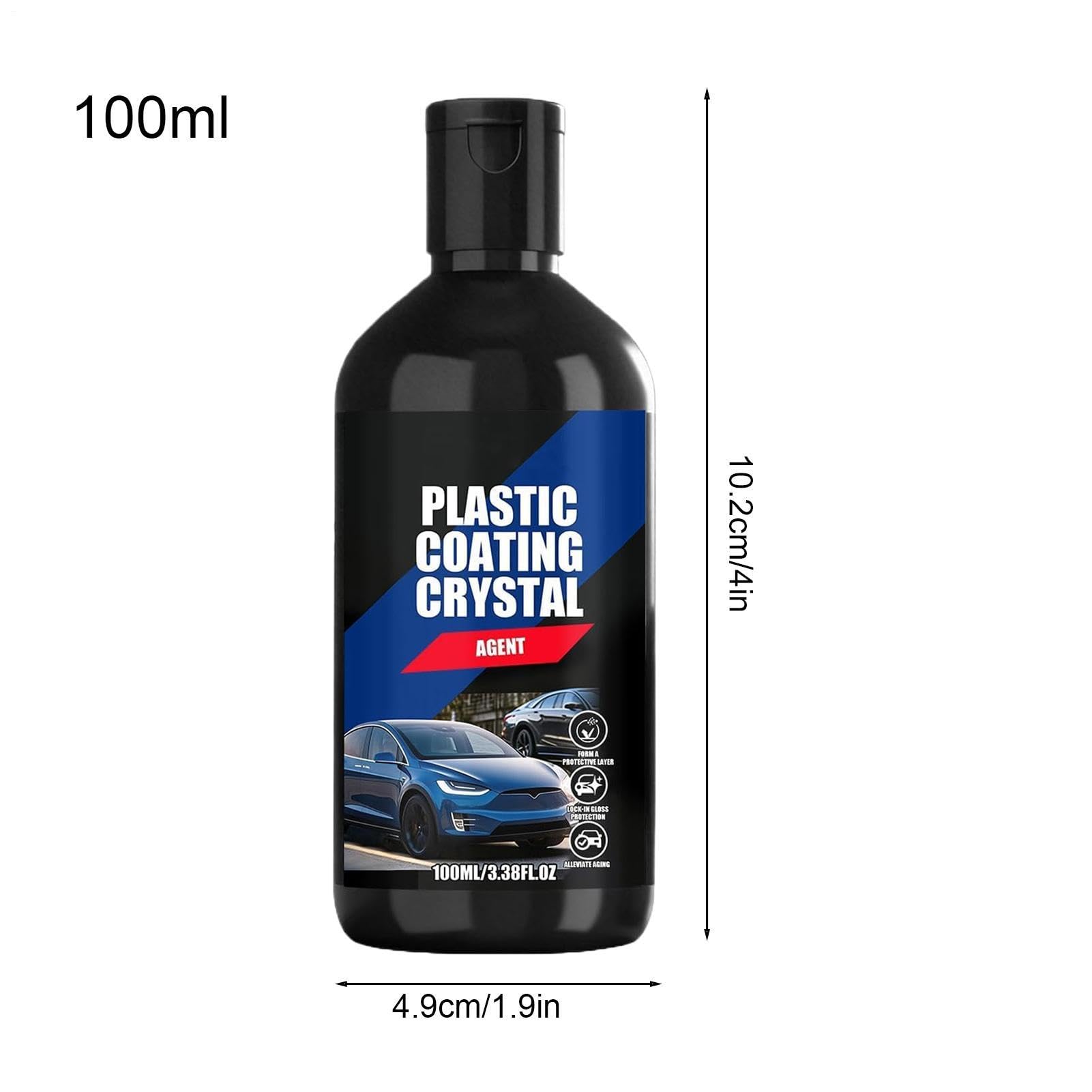 Odtwarzacz czarnych wykończeń samochodowych, powłoka do usuwania zarysowań 100 ml, środek do usuwania zarysowań wnętrza samochodu, do połysku na zewnątrz deski rozdzielczej, do samochodu SUV
