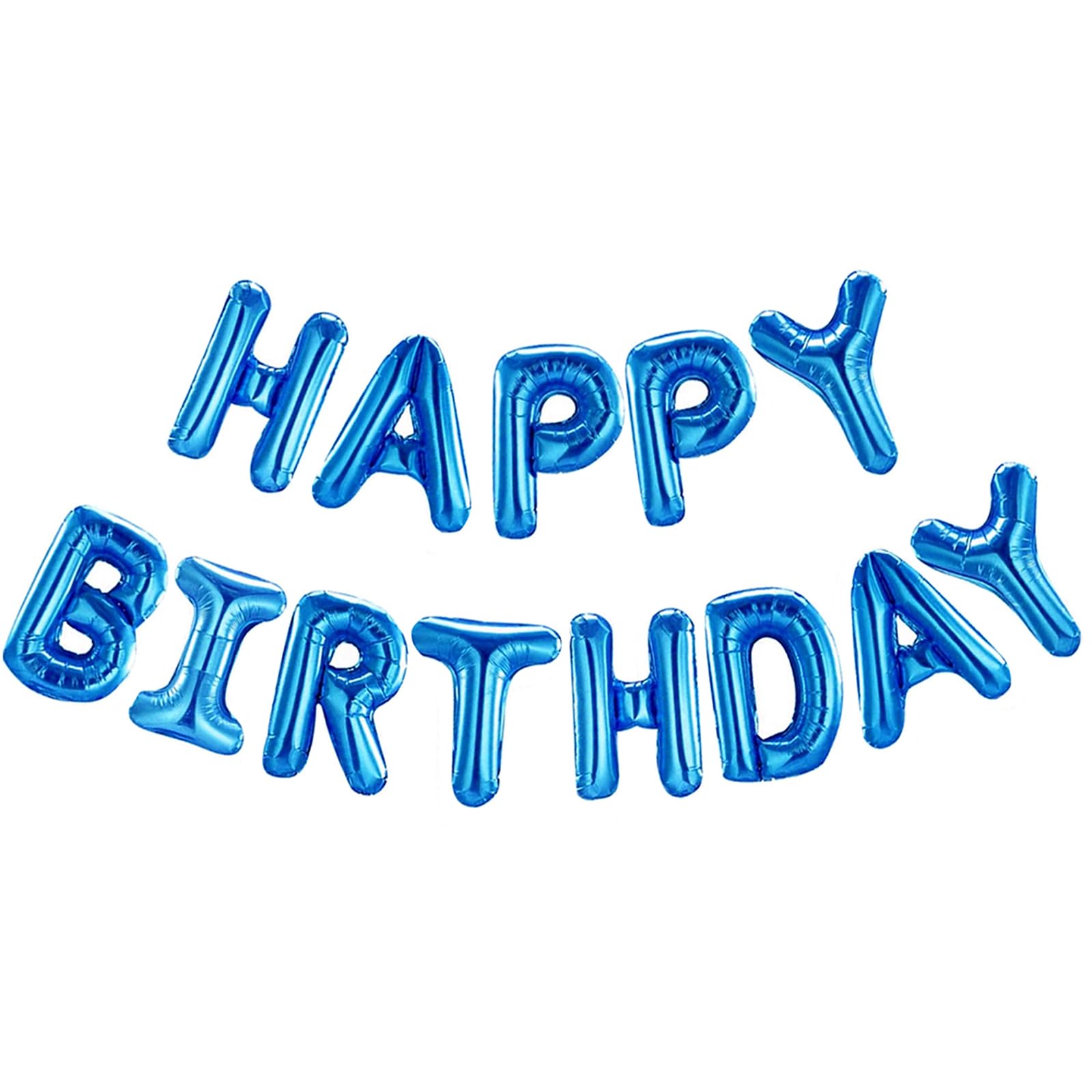 16 Inch Blue Letter & Number Foil Balloons - Single Alphabet Mylar Balloons For Wedding & Birthday Decor