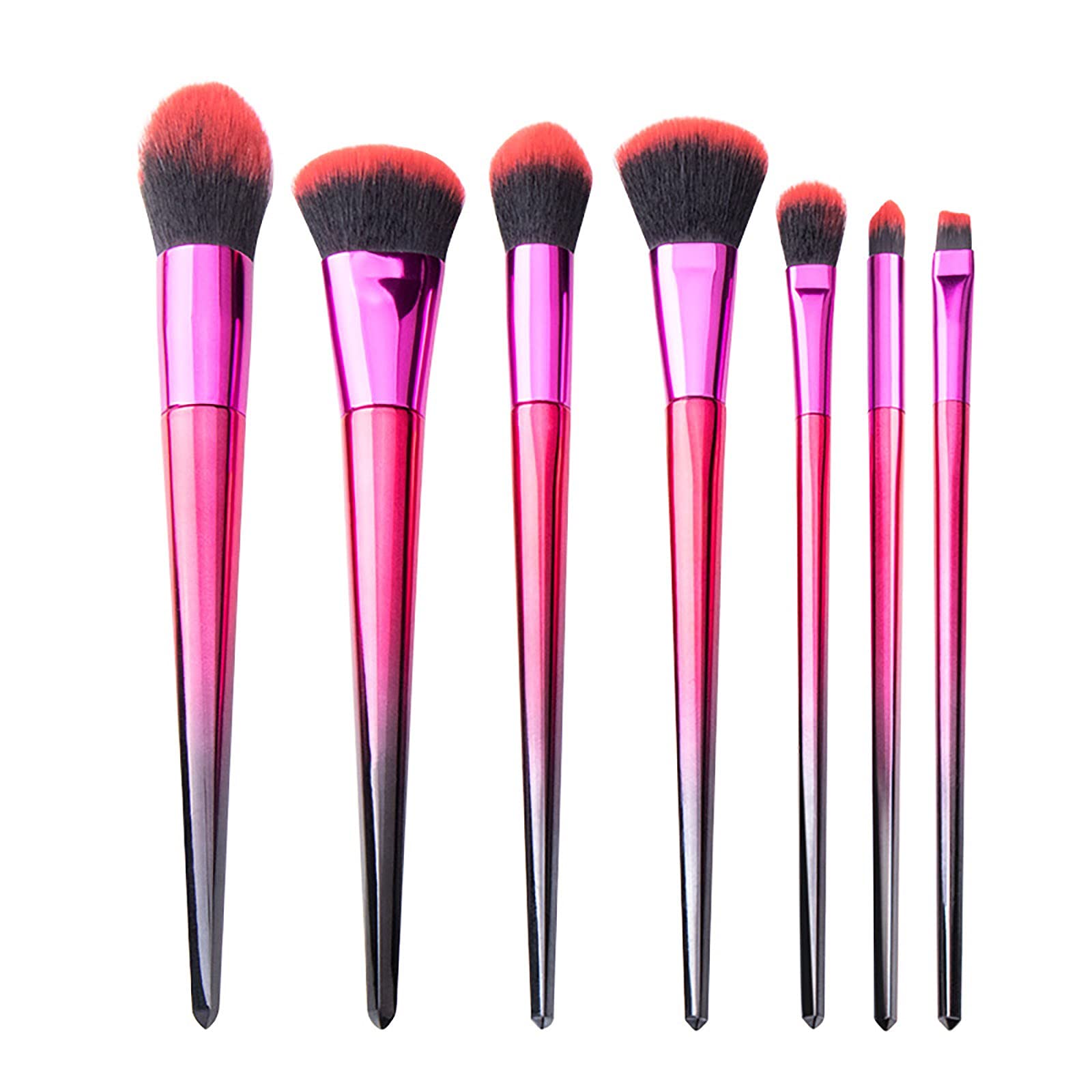 Pennello per Labbra, Sopracciglia, Polvere, Occhi, ombretto, 7 Pezzi, Pennello per Capelli da Donna(C-One Size)