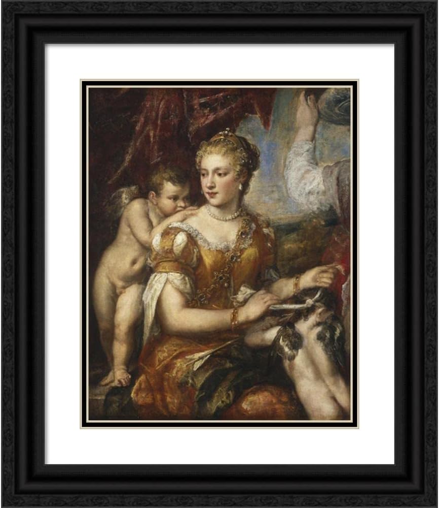 ArtDirect Venus Blindfolding Cupid (C. 1566-1570) 16x20 UnFramed Museum Art Print Poster Ready for Framing by Workshop of Titian (Italian, 1485-1576)