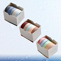 Vista 9 de 15 Rolls Washi Tape Set DIY Paper Tapes Basic Color Washi Masking Tapes Decorative Tapes for DIY Crafts Making