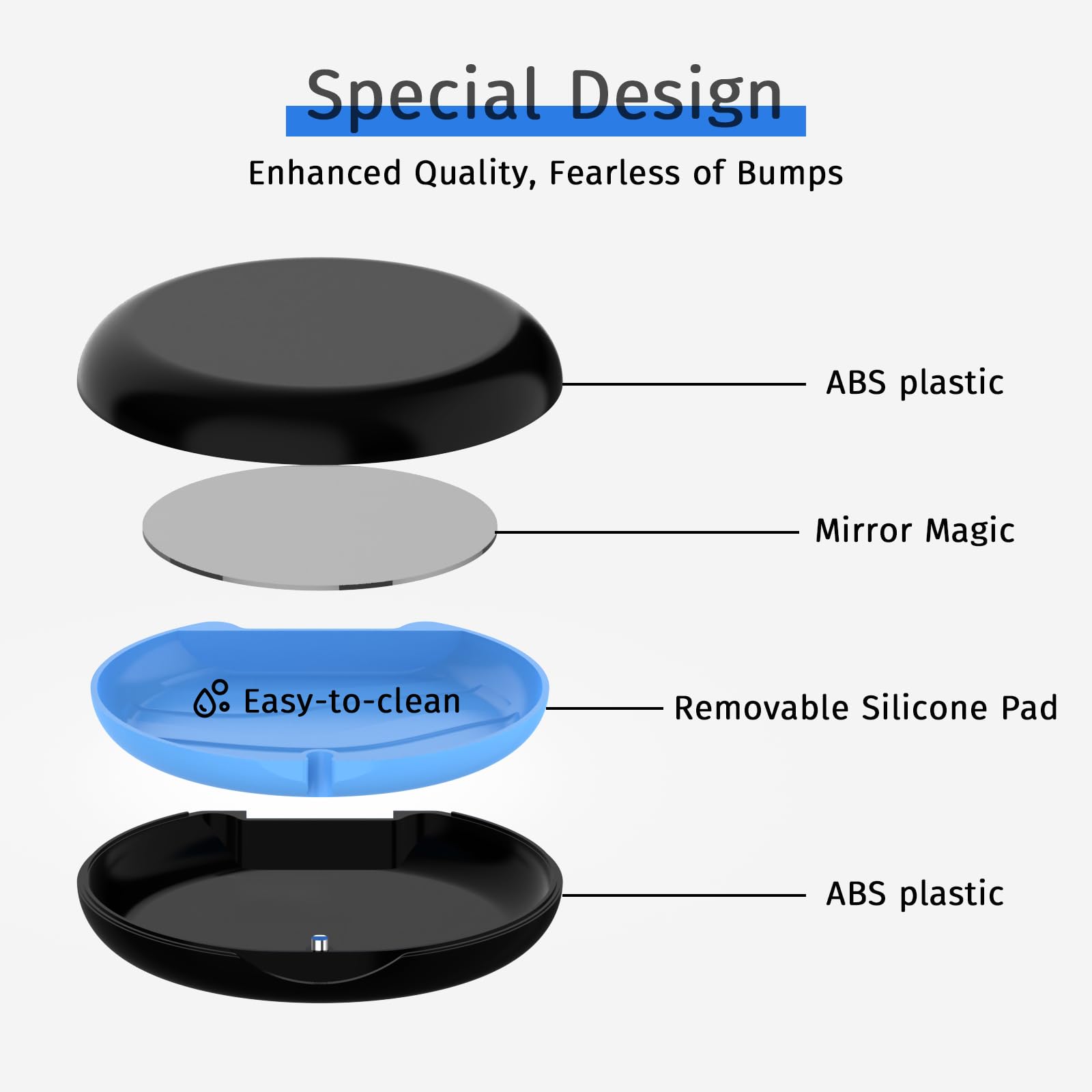 Paquete de 2 fundas de retención con espejo, compatible con Invisalign, funda de alineación ortodóntica con herramienta de extracción y cepillo, color negro