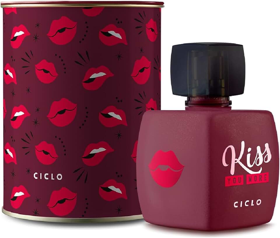 Perfume Deo Colônia Kiss You More Lata Feminino 100ml Ciclo
