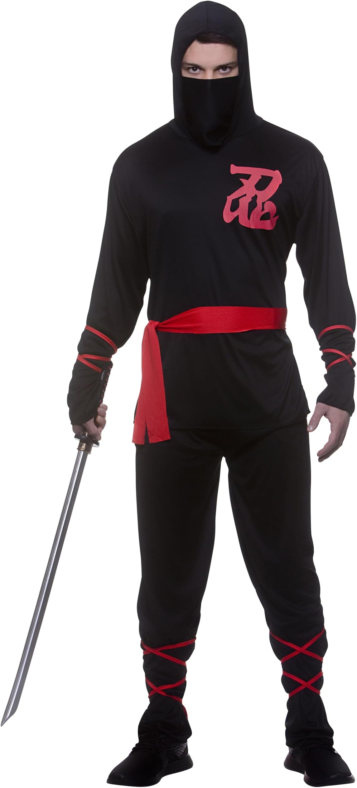 Wicked Costumes Mens Ninja Fancy Dress Costume – Assassin Warrior Outfit for Halloween, Parties & Events