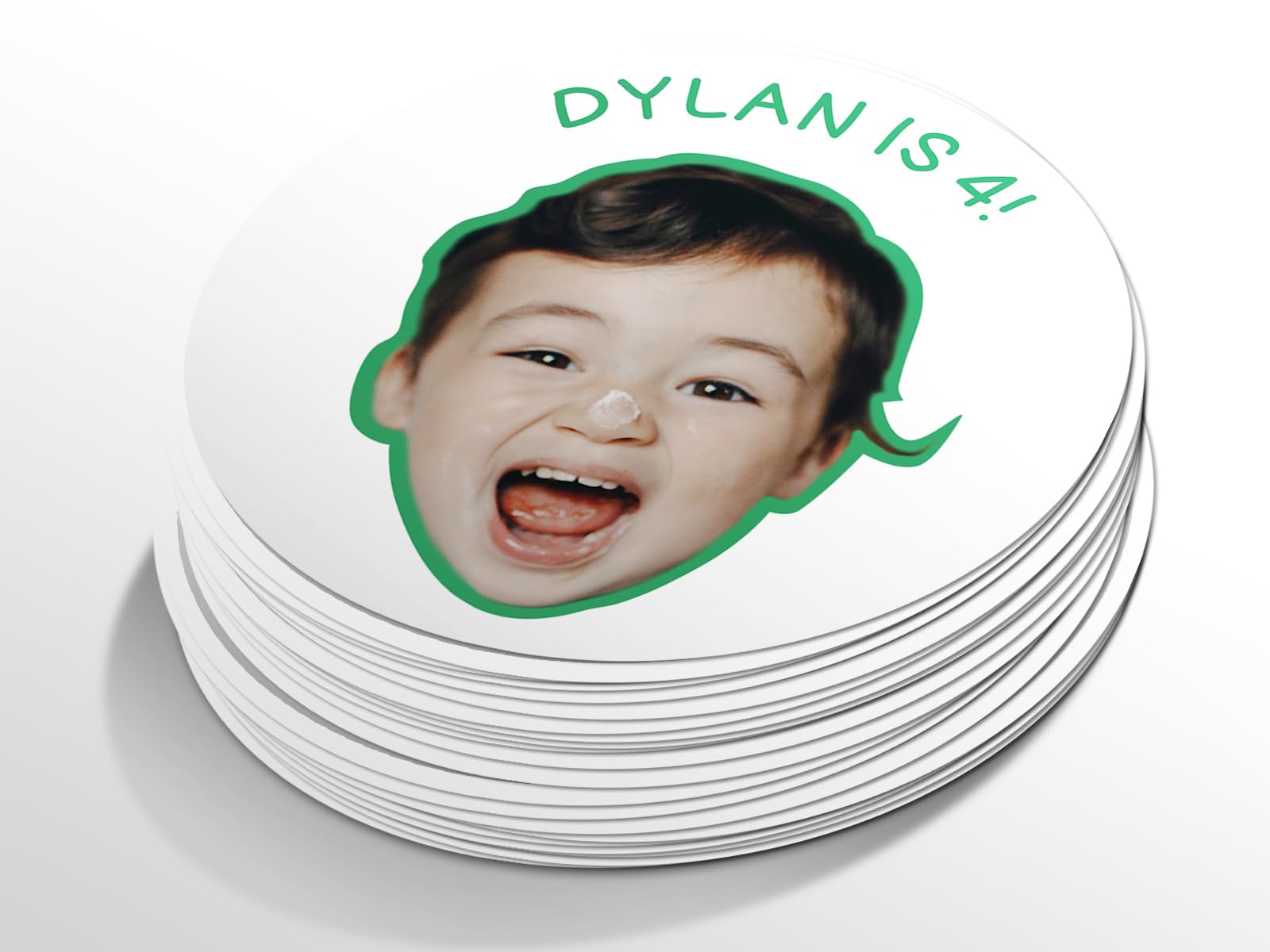 Round Customised Sticker Labels | Any Size, Quantity, Material | Upload Your Image or Text | Matt, Gloss, Kraft, | Logo Labels Personalised Sticker for Party Bags, Birthday