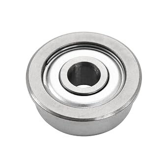 XIKE MF115ZZ Flanged Ball Bearings 5x11x4mm, Double Metal Shield and Pre-Lubricated, Chrome Steel Deep Groove Ball Bearings-10 Pcs.