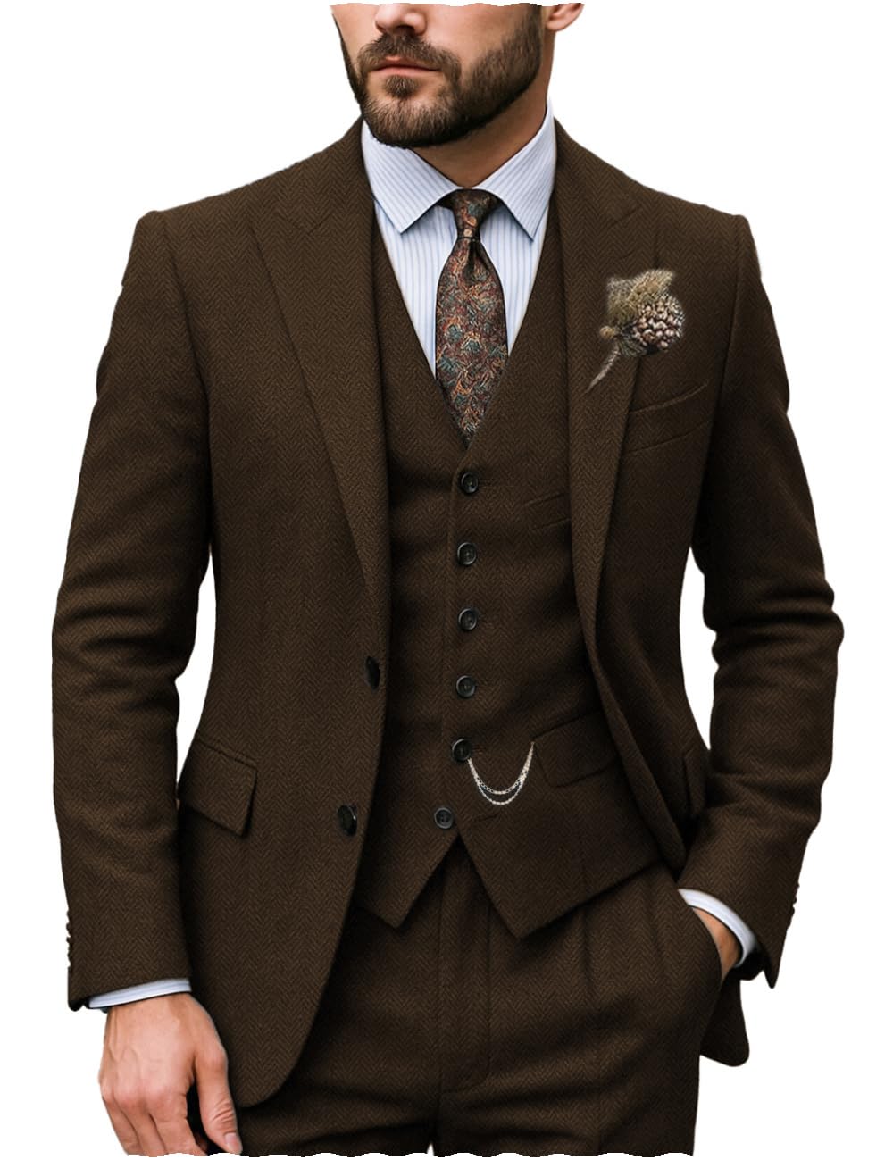 Classic Suits 3-Piece Tweed