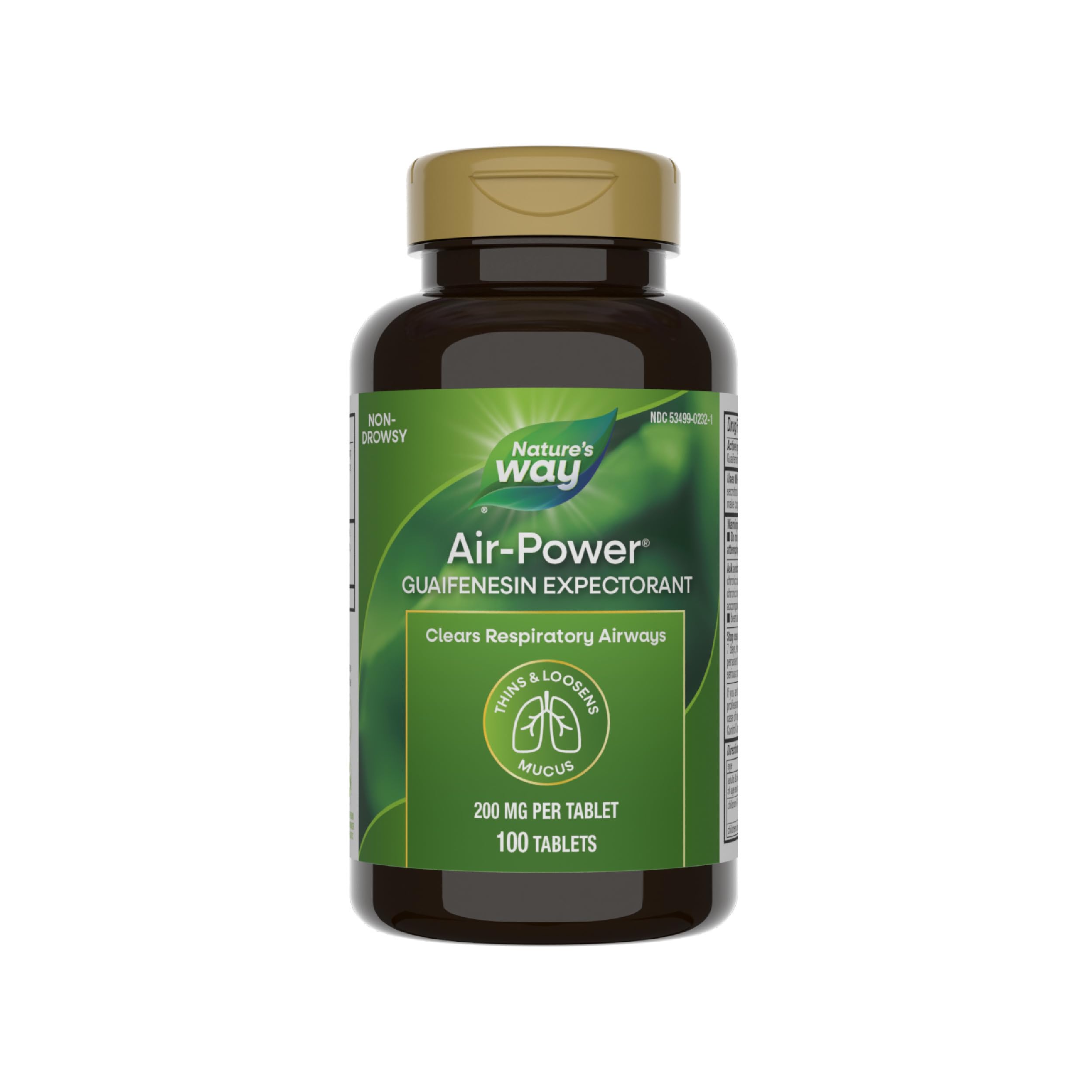 Enzymatic Therapy Air-Power Guaifenesin Expectorant 100 Tablets