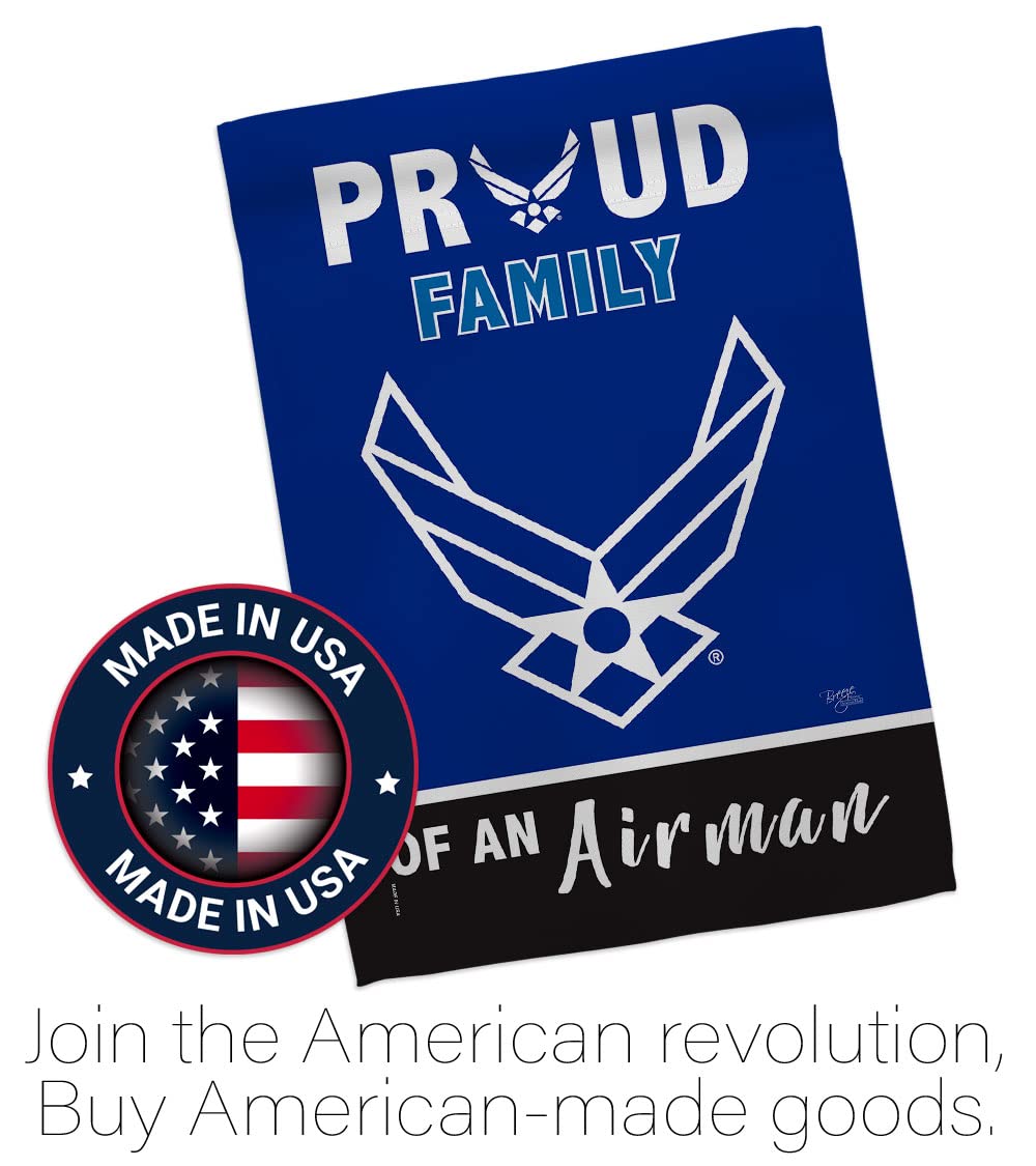 Breeze Decor US Air Force Gartenflagge (2 Stück) – Doppelseitig, 33x47 Cm, Wetterfest, Made In USA