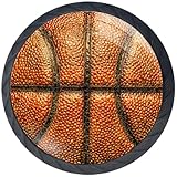 Artinhand 4 Pack Basketball Kitchen Cabinet Knobs Round Drawer Pulls Dresser Cupboard Door Handles