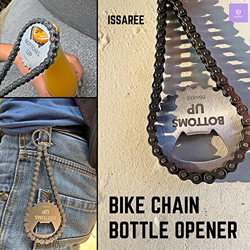 Bike Chain Gear Bottle Opener With Key Ring Chain Bottoms Up Sprocket Silver Stainless Steel Unique Birthday Amazing Gifts For Cyclists Bike Lover #TOP5