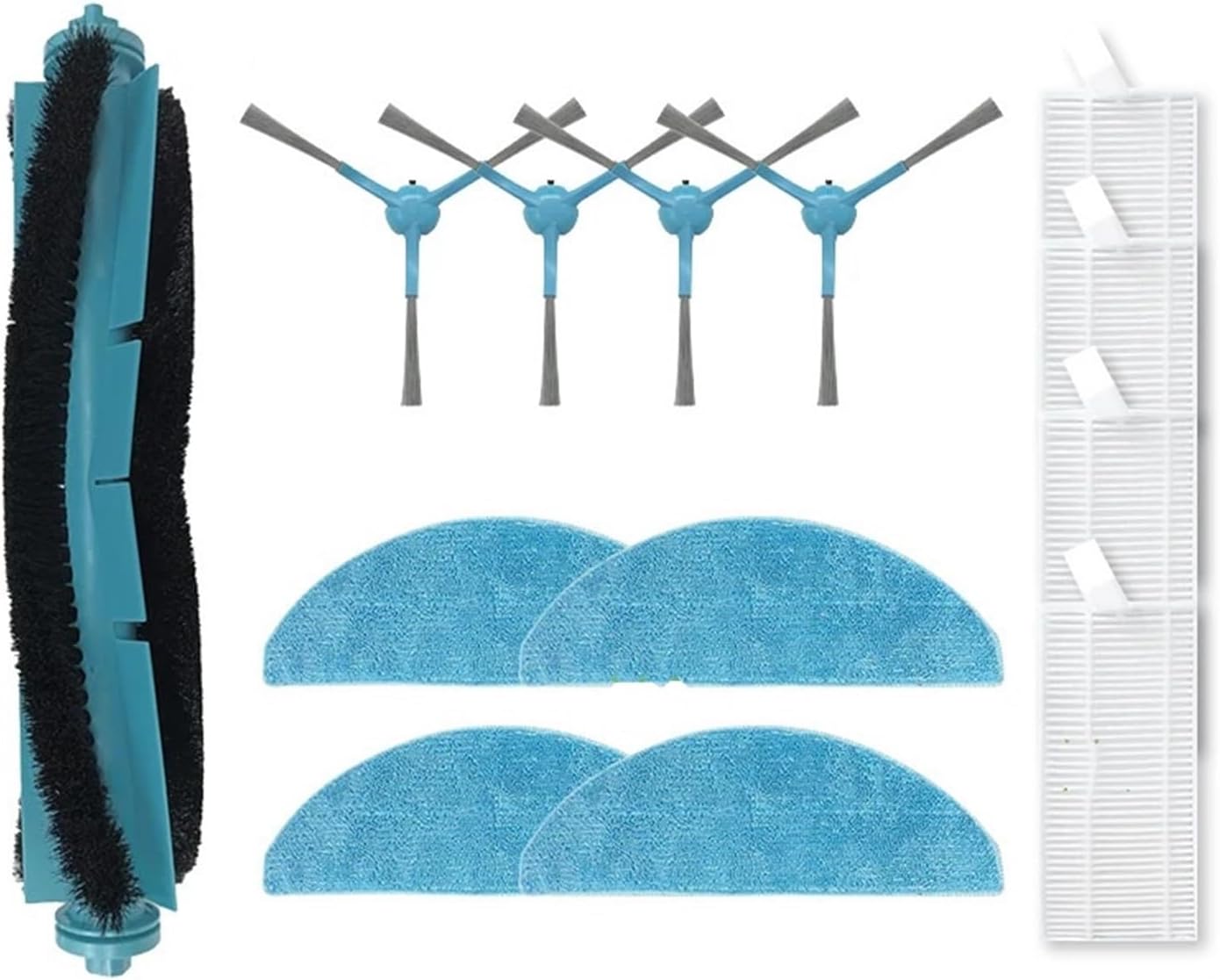 Compatible for Cecotec， Conga 7490 Immortal / 8290 Kabum Smart 900 Spare Parts Brush Mop Filter Dust Bag Accessories(Blue)