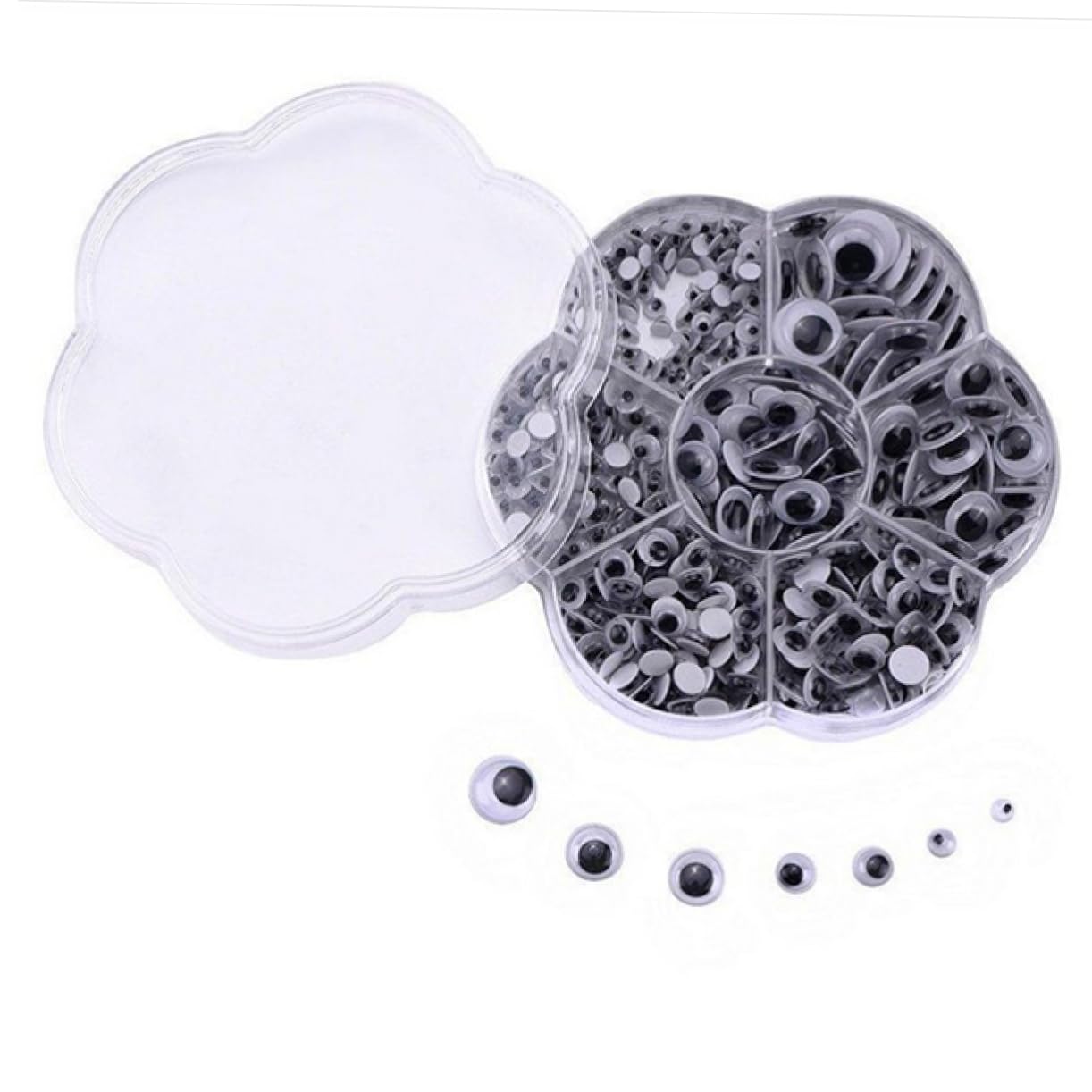 SEWACC 700pcs Assorted Size Eyes Stickers Self Adhesive Craft Eyes with Strong Adhesion for DIY Toys Decor