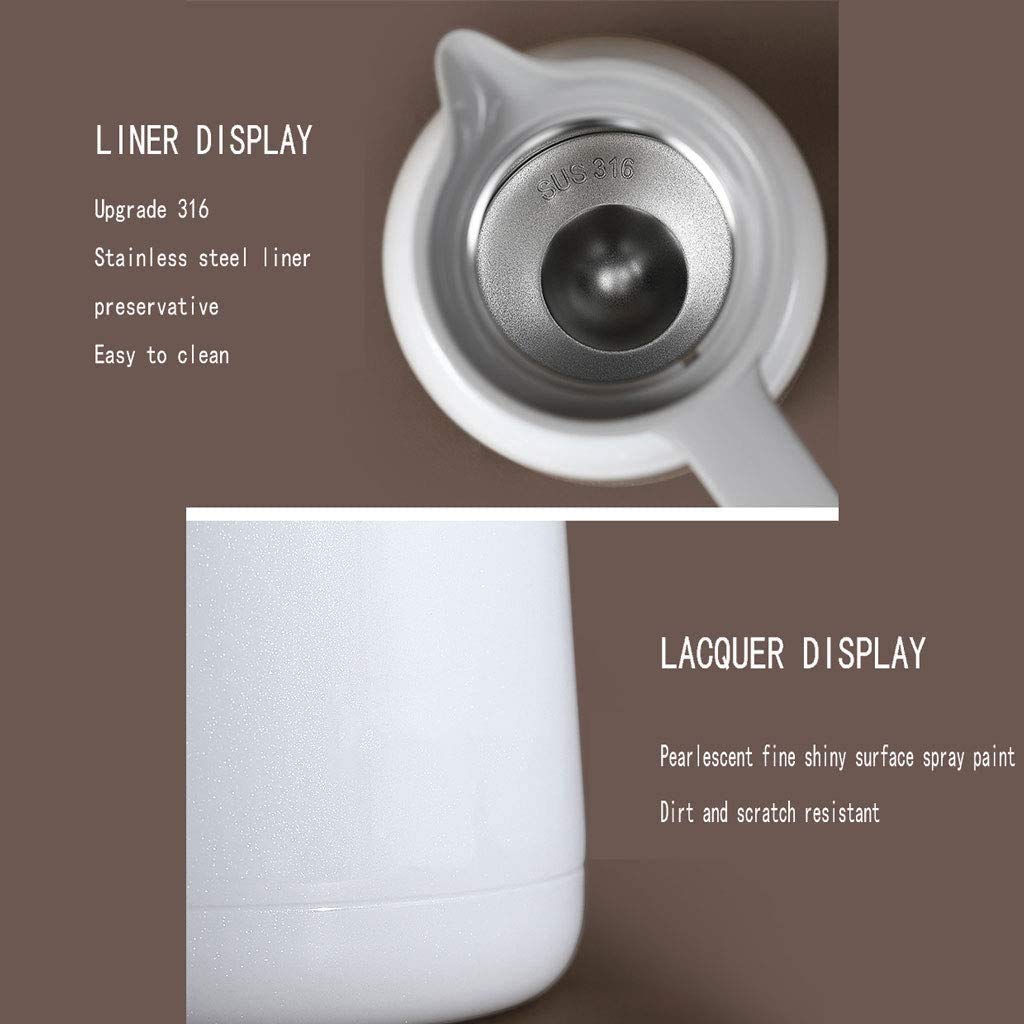 Thermokaraffe Thermokanne Haushalt 304 Edelstahl Vakuum Große Kapazität Kaffeeisolierte Wasserkocher Langlebige Thermoskanne (Color : C)