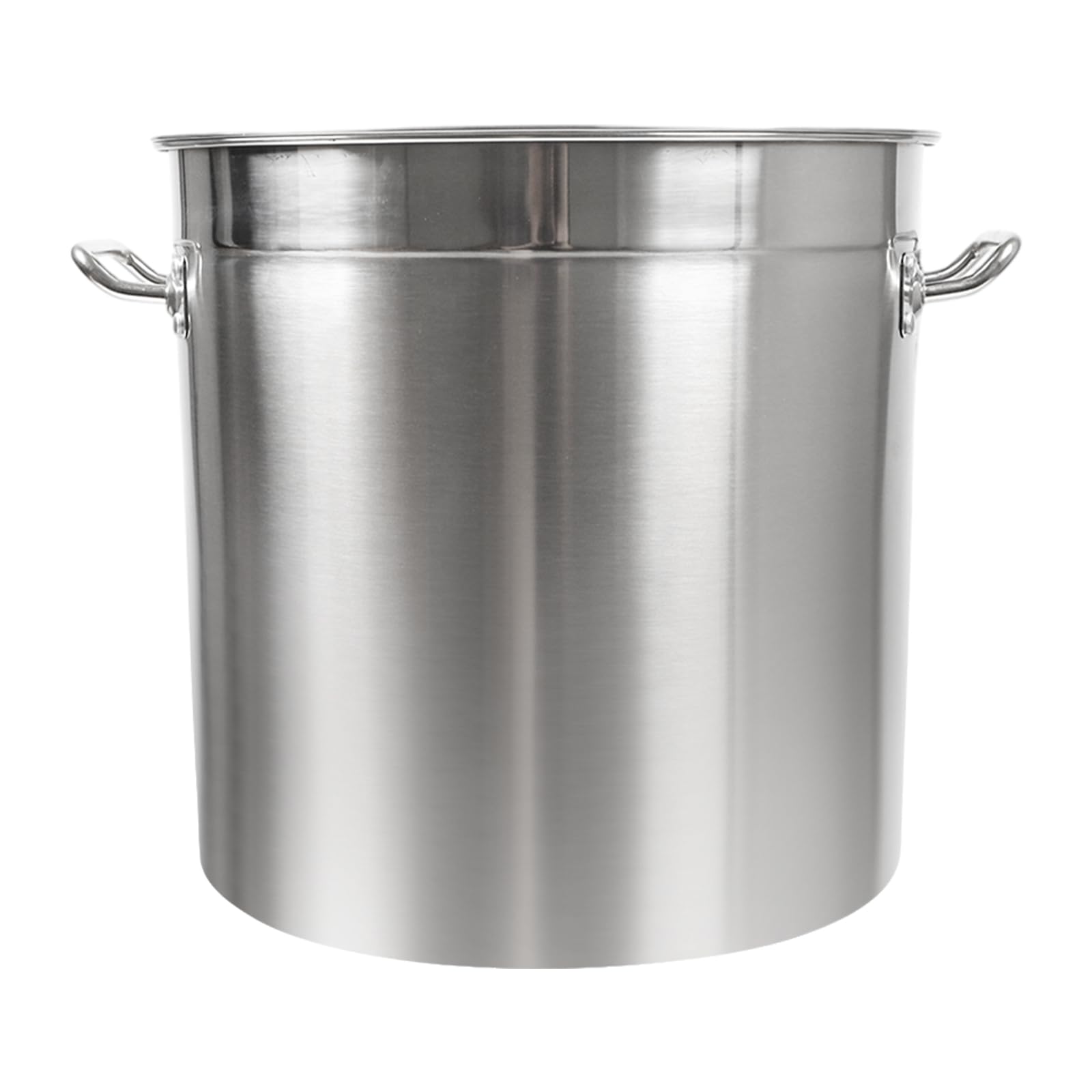 Pentola in acciaio inox 201 da 50 l, con coperchio, grande volume per induzione, spessore parete 0,8 mm, per feste e gastronomia, diametro 41,5 cm, per stufato e arrosto, argento
