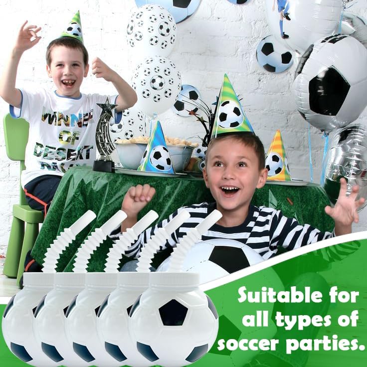 Miniatura 7 de 12 copas de pelota de fútbol, copas de fútbol de 10 onzas, recuerdos de fiesta de fútbol, decoraciones de fiesta de cumpleaños de fútbol, recuerdos