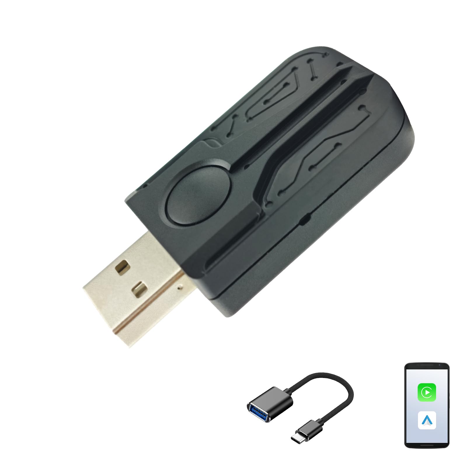 Autonano USB Carplay Wireless Adapter, Android Auto Adapter Dongle, Easy Plug & Play, Compatible with Cars from 2016 & iPhone Android Phone 2026