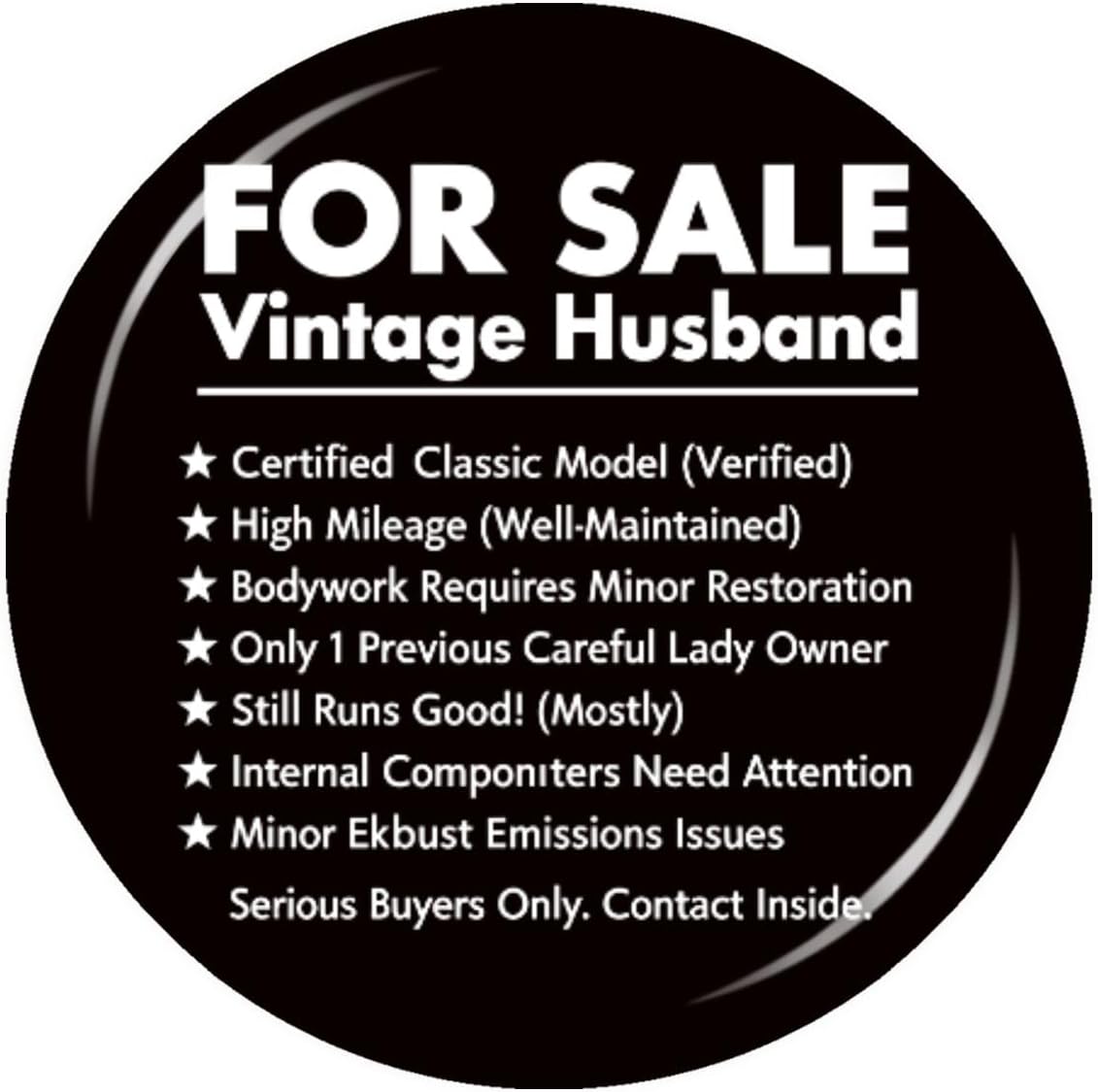for Sale Vintage Husband Brooches Button Pins Unique Decorative for Pinback