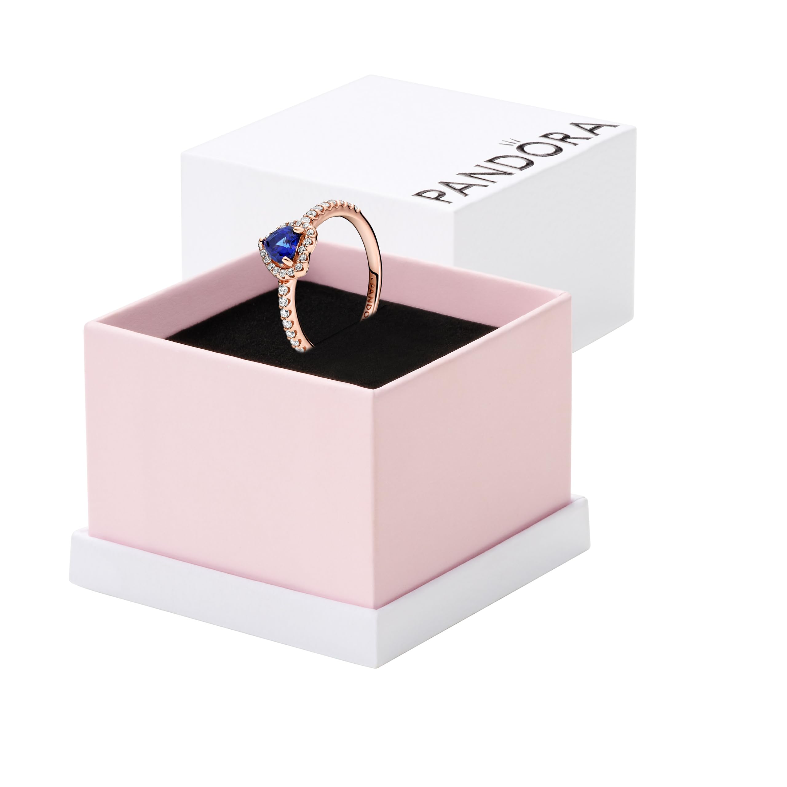 PANDORA-Elevated Heart Ring-With Gift Box
