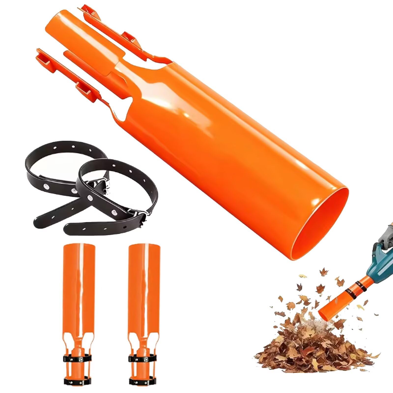 Souffleur de feuilles accessoires rallonge turbo orange x2 pour optimiser le flux d'air