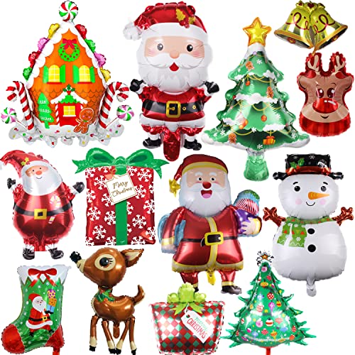 Christmas Balloons Santa Claus Reindeer Snowman Helium Balloon For Xmas Christmas Party Decoration Supplies #TOP7