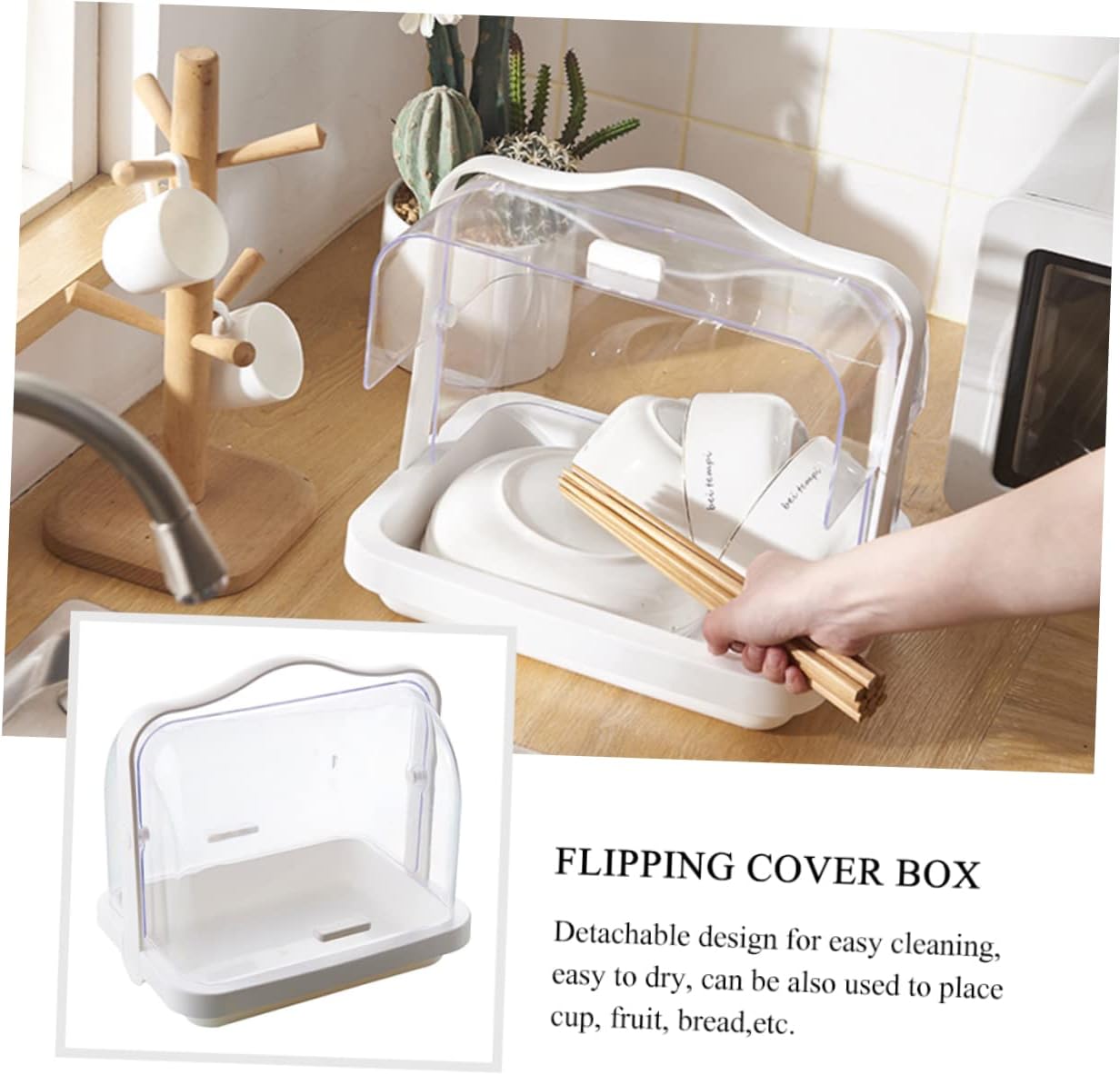 Dust-Proof Storage Box Lid Multi-Functional Bread and Dessert Organizer for Baby Feeding Bottles and Party Supplies Suitable for Home Use