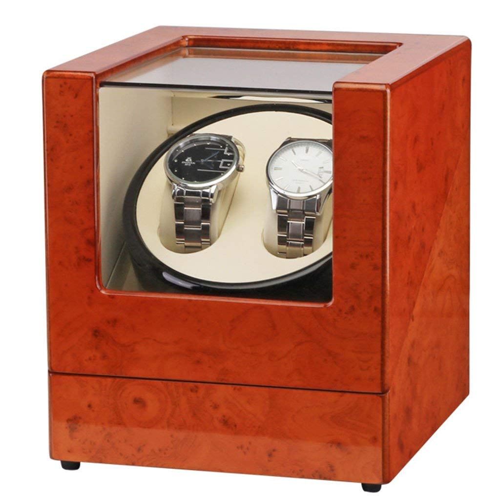 Uhrenbeweger Uhrenbeweger-Boxen Nussbaumfarbe Einzelkopf 2 Uhren Automatische Uhrenaufzugswiege Motorbox Elektrisch rotierende Uhrenbox Uhrenbeweger Uhrenbox Needed