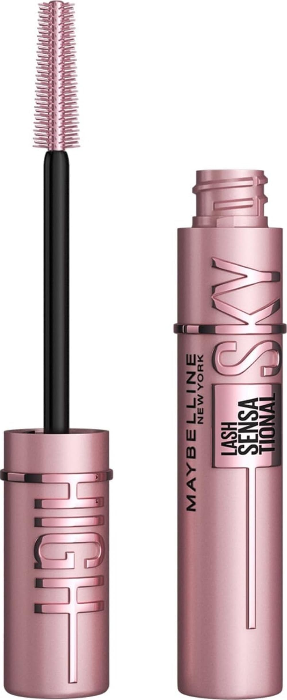 Maybelline Mascara, Lash Sensational Sky High Volumizing Thickening, Black | With Bamboo Extract, Eyelash Lengthening, Flake-Free Formula, Washable Mascara, Full Volume