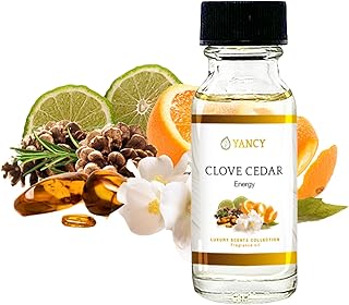 YANCY Clove Cedar Luxury Collection Fragrance Oil (1/2 oz), Earthy Clove and Cedarwood Aroma, Versatile Scent for Diffusers, Oil Burners & Aroma Lamps, Grounding Fragrance for Cozy Vibes