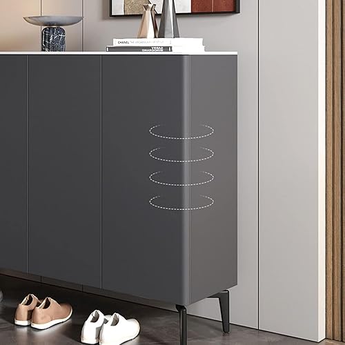 Miniatura 5 de TISTIK Zapatero - Armario de almacenamiento para zapatos en la puerta uno contra la pared, moderno organizador de zapatos, estante para puerta del