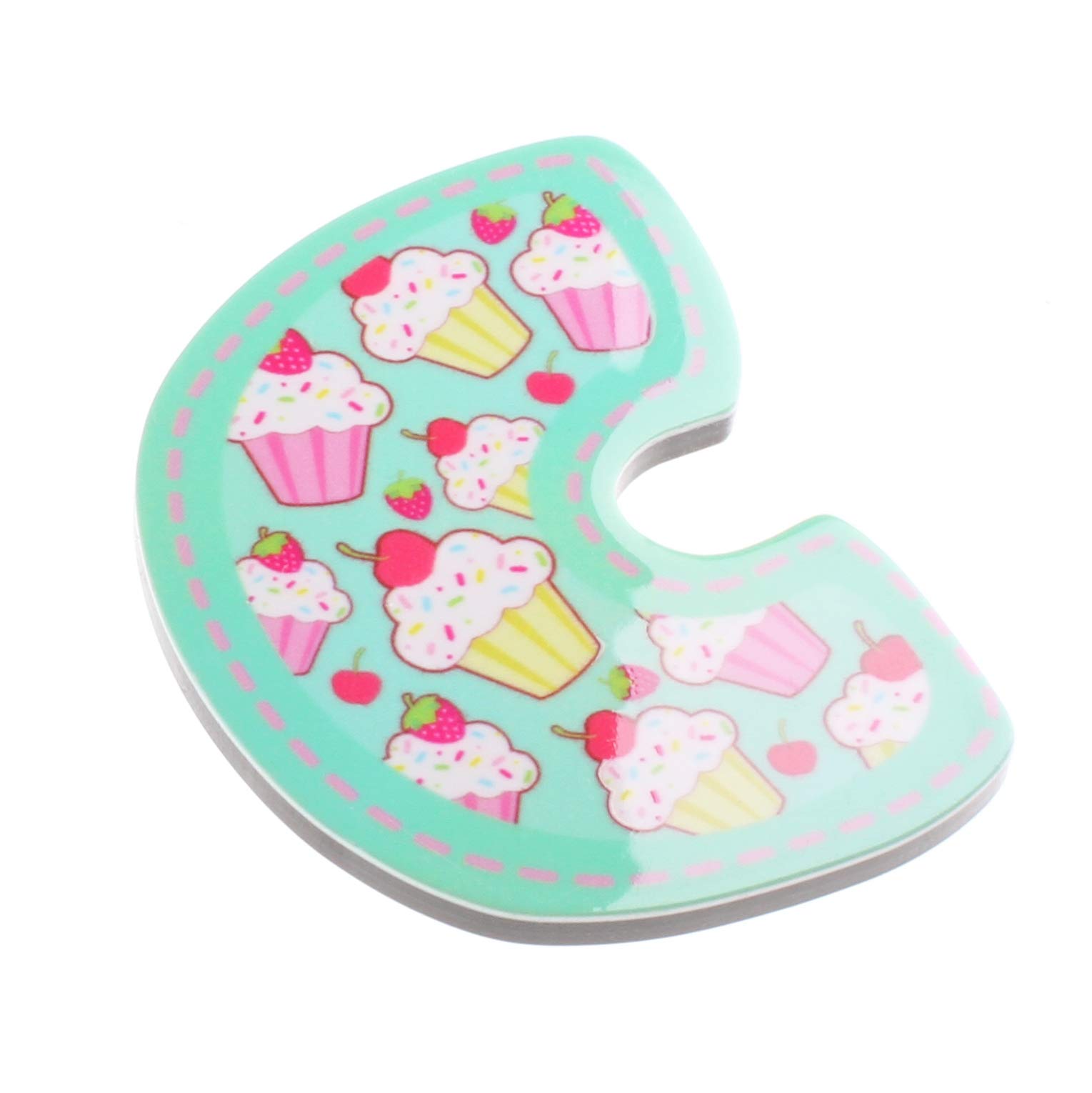 Letter C Initial Monogram Cupcake Pattern Novelty Magnet