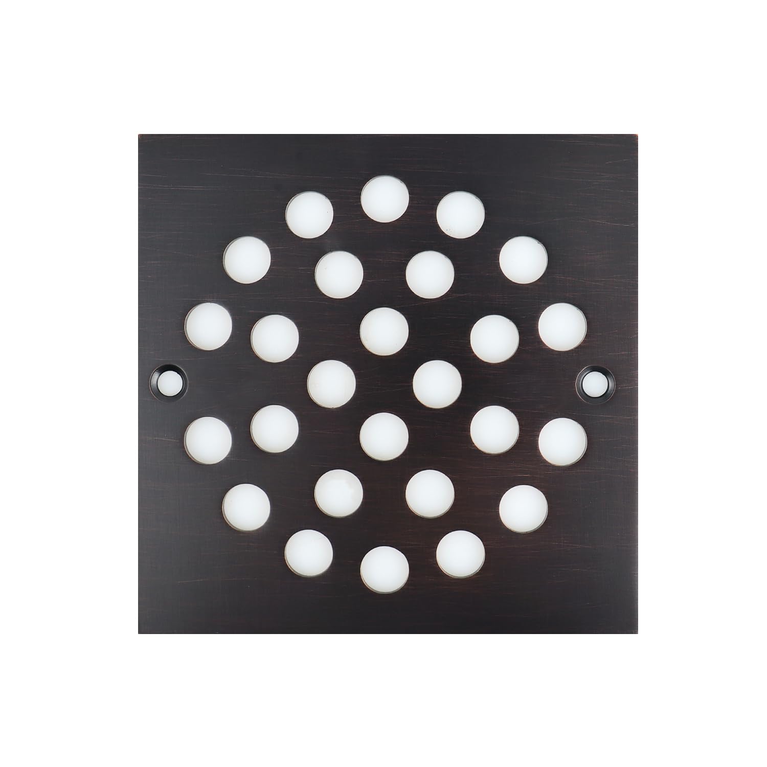 Grille de douche carrée bronze huilé en acier inoxydable durable pour salle de bain élégante