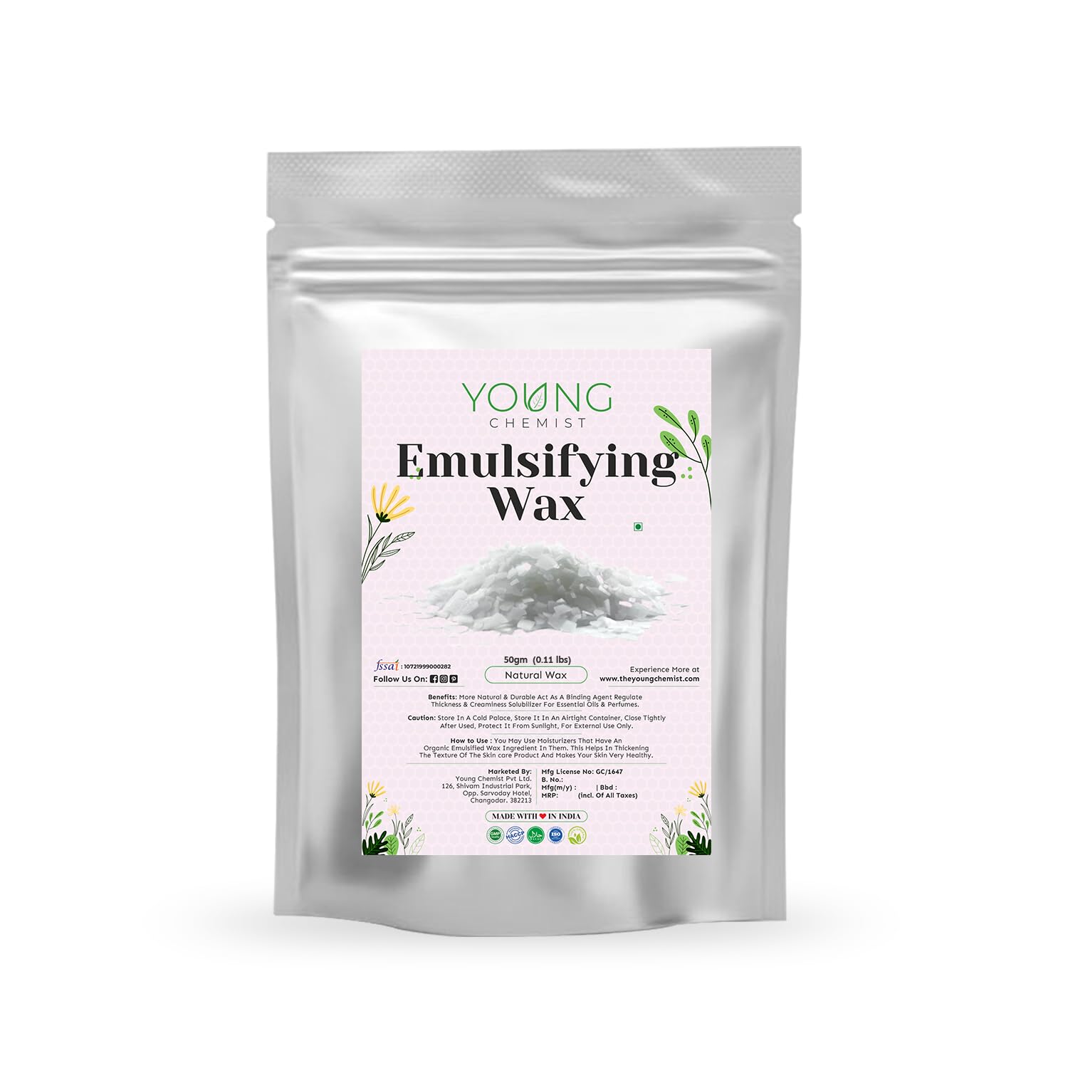 YOUNG CHEMIST Natural Unrefined Raw Emulsifying Wax for Candle Making, Home and Kitchen Project Use and, Body Care 50 GM-image-16