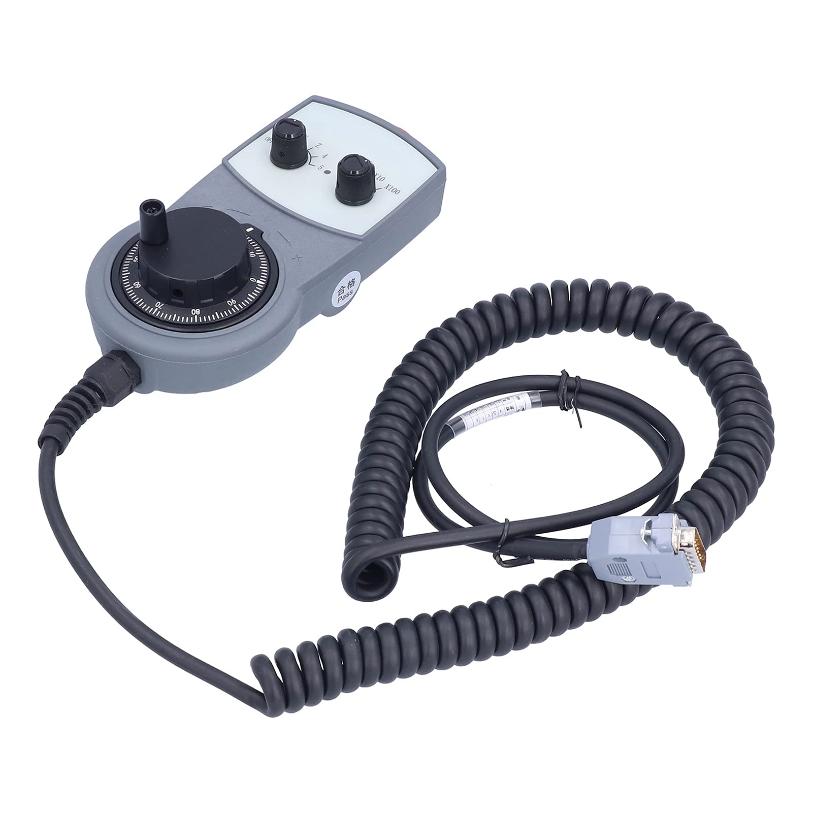 CNC Electronic Handwheel MPG Pendant with Emergency Stop, Manual Pulse Generator for Lathe Machine, ABS Material, DC 5V Input, x1/x10/x100 Magnification
