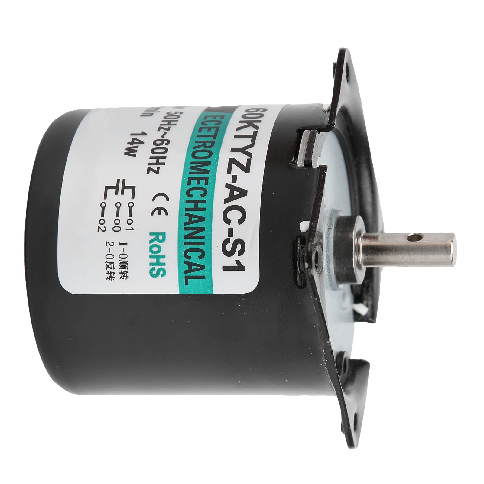 Low Speed Motor, Central Shaft Low Speed 14W Permanent Magnet 2 Way AC Synchronous Motor for Various Robots for Micro Machinery(80rpm/min)
